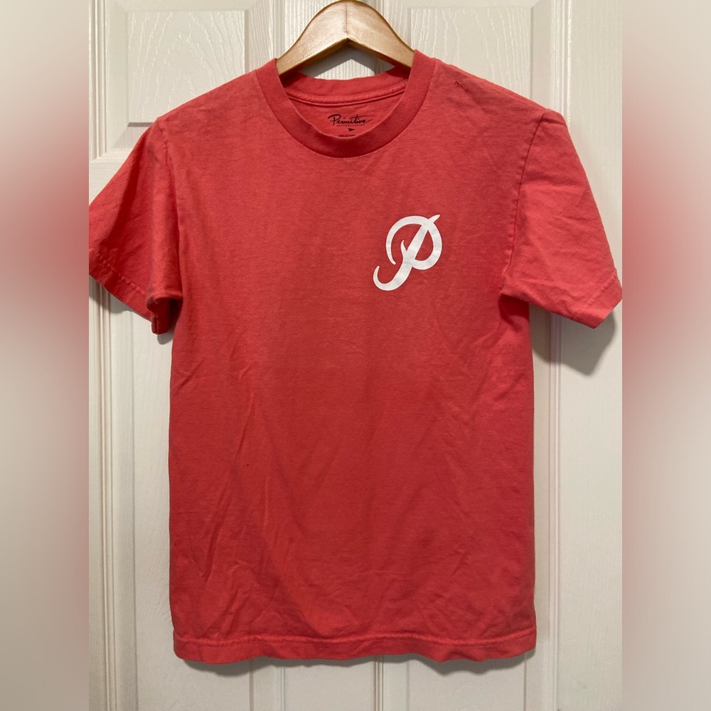 Primitive Shirt Men’s Small Pink Short Sleeve Crew Neck Skateboarding
